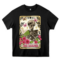 Black the reader tarot card Heavy Core Tee - Artiststas