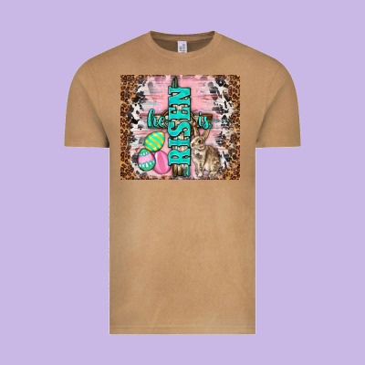 Western He Is Risen With Rabbit Vintage Tee Designed By Tumblerdesignbyshophia