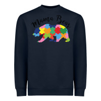 Navy mama bear Heavyweight Sweatshirt - CowhideDigitalArt