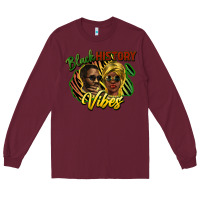 Burgundy Black history Long Sleeve Tee - HowdyJamesFarm