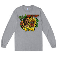 Heather Grey Black history Long Sleeve Tee - HowdyJamesFarm
