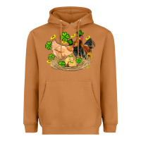 Meerkat st patricks day farm chicken rooster chick  shamrock gold Heavyweight Hoodie - Artiststas