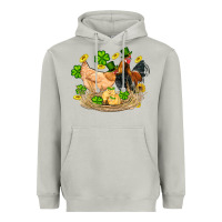 Moon Dust st patricks day farm chicken rooster chick  shamrock gold Heavyweight Hoodie - Artiststas