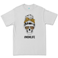Dove Grey Glitter Patterned Leopard Mom Skull Premium Tee - Bettercallsaul