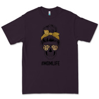 Plum Glitter Patterned Leopard Mom Skull Premium Tee - Bettercallsaul