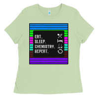 Matcha Eat Sleep Chemıstray Repeat Ladies Tee - Bettercallsaul
