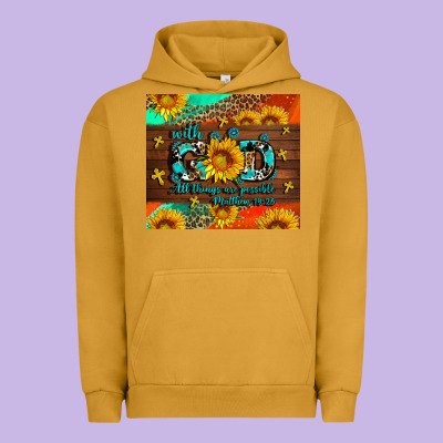 With God All Things Are Possible Urban Hoodie Designed By Adodesignshop