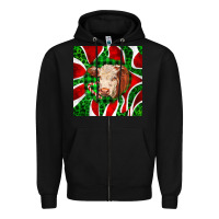 Black christmas hereford cow face Zipper Hoodie - LillyAllenDesigns