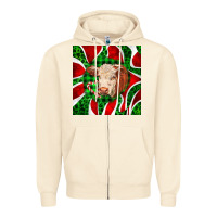 Sandshell christmas hereford cow face Zipper Hoodie - LillyAllenDesigns