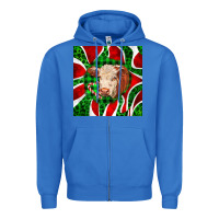 True Royal christmas hereford cow face Zipper Hoodie - LillyAllenDesigns
