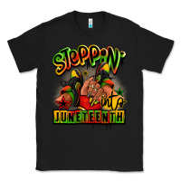 Black Steppin' into Juneteenth black girl sneakers Classic Tee - RanaPortraitStore