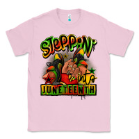 Bubblegum Pink Steppin' into Juneteenth black girl sneakers Classic Tee - RanaPortraitStore