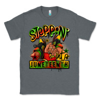 Charcoal Heather Steppin' into Juneteenth black girl sneakers Classic Tee - RanaPortraitStore