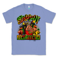 Colony Blue Steppin' into Juneteenth black girl sneakers Classic Tee - RanaPortraitStore