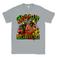 Heather Grey Steppin' into Juneteenth black girl sneakers Classic Tee - RanaPortraitStore