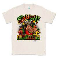 Natural Steppin' into Juneteenth black girl sneakers Classic Tee - RanaPortraitStore