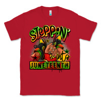 Red Steppin' into Juneteenth black girl sneakers Classic Tee - RanaPortraitStore