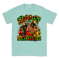 Seafoam Steppin' into Juneteenth black girl sneakers Classic Tee - RanaPortraitStore