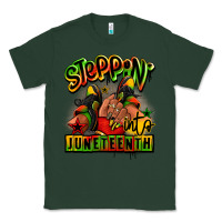Sports Green Steppin' into Juneteenth black girl sneakers Classic Tee - RanaPortraitStore
