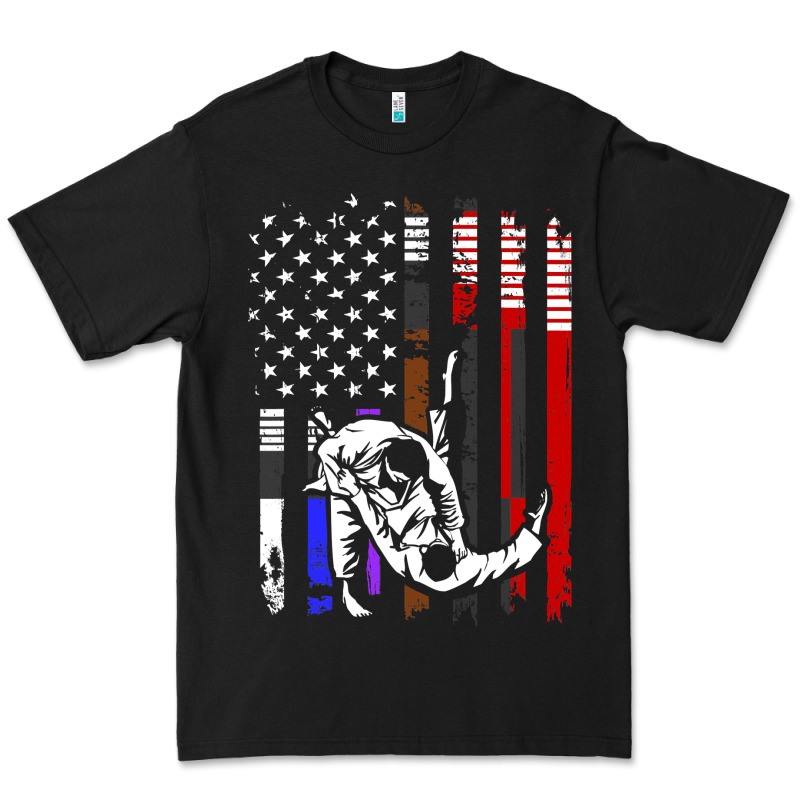 B.ra.zi.li.an J.i.u Jit.su Stars & Stripes Rank B.j Flag Shirt Premium Tee by minhPixels | Teevron