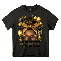 Asphalt birthday queen afro messy bun Heavy Core Tee - Artiststas