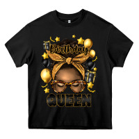 Black birthday queen afro messy bun Heavy Core Tee - Artiststas