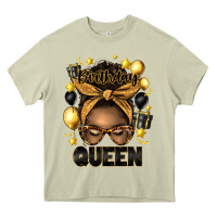 Mossy birthday queen afro messy bun Heavy Core Tee - Artiststas