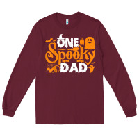 Burgundy one spooky dad funny cat boo dad halloween costume design t shirt Long Sleeve Tee - minhPixels