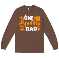 One Spooky Dad Funny Cat Boo Dad Halloween Costume Design T Shirt Long Sleeve Tee | Teevron