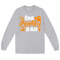 Moon Dust one spooky dad funny cat boo dad halloween costume design t shirt Long Sleeve Tee - minhPixels