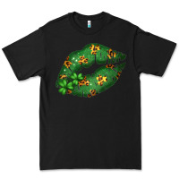 Black Green and Leopard Patterned Irish Day Lips Premium Tee - Bettercallsaul