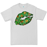 Dove Grey Green and Leopard Patterned Irish Day Lips Premium Tee - Bettercallsaul