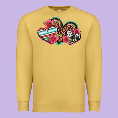 Easter Spring Western Hearts Premium Sweatshirt Designed By Artiststas