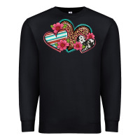 Black easter spring western hearts Premium Sweatshirt - Artiststas