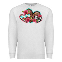 Oatmeal Heather easter spring western hearts Premium Sweatshirt - Artiststas