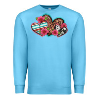 Ocean Blue easter spring western hearts Premium Sweatshirt - Artiststas