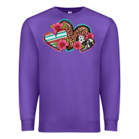 Purple easter spring western hearts Premium Sweatshirt - Artiststas
