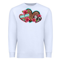 White easter spring western hearts Premium Sweatshirt - Artiststas