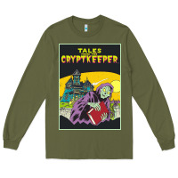 Army Green Tales From The Cryptkeeper-Figzk Long Sleeve Tee - minhPixels