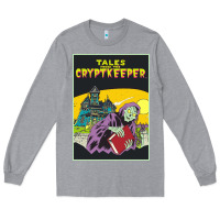 Heather Grey Tales From The Cryptkeeper-Figzk Long Sleeve Tee - minhPixels