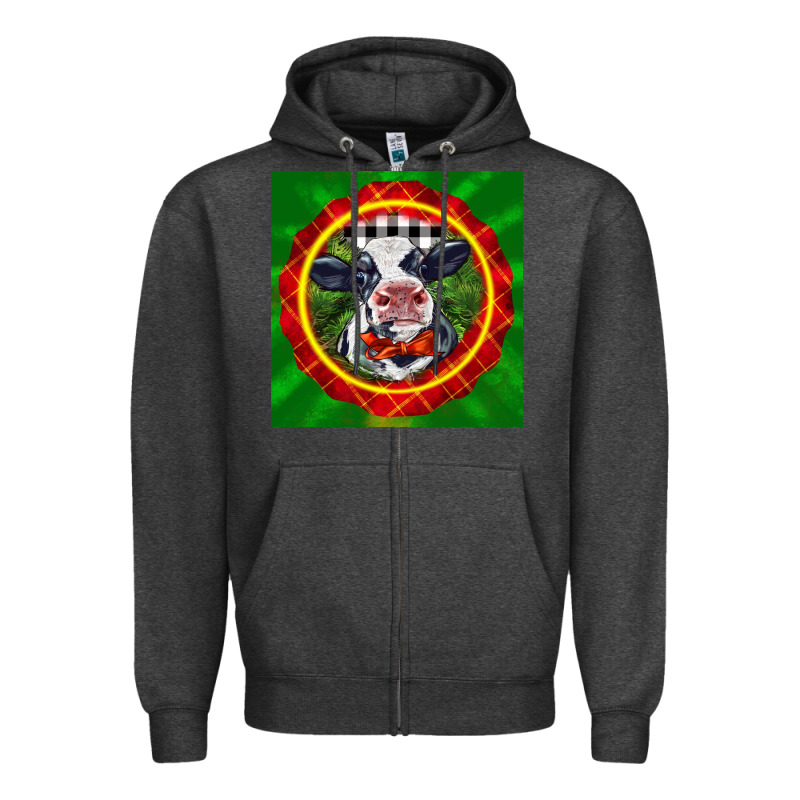 Christmas Baby Holstein Face Zipper Hoodie by LillyAllenDesigns | Teevron
