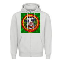 Dove Grey christmas baby holstein face Zipper Hoodie - LillyAllenDesigns