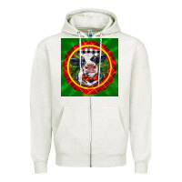 Oatmeal Heather christmas baby holstein face Zipper Hoodie - LillyAllenDesigns