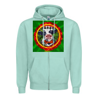 Seafoam christmas baby holstein face Zipper Hoodie - LillyAllenDesigns
