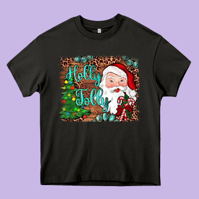 Holly Jolly Heavy Core Tee Designed By Jahusdesignshop