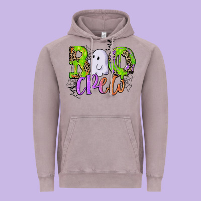 Boo Crew Vintage Hoodie Designed By Cowgirlartshop