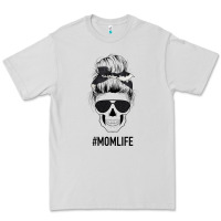 Dove Grey Black Glitter Cowhide Patterned Mom Skull Premium Tee - Bettercallsaul