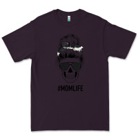 Plum Black Glitter Cowhide Patterned Mom Skull Premium Tee - Bettercallsaul