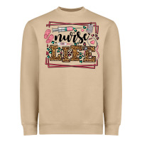 Mushroom Nurse life leopard frame Heavyweight Sweatshirt - LillyAllenDesigns