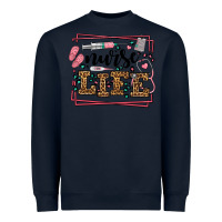 Navy Nurse life leopard frame Heavyweight Sweatshirt - LillyAllenDesigns